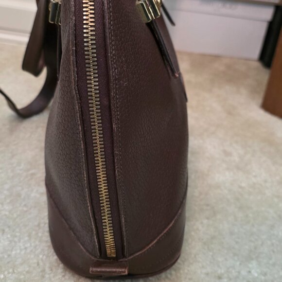 Vintage Dooney & Bourke Domed Satchel – Brown Pebbled Leather - Picture 4 of 13